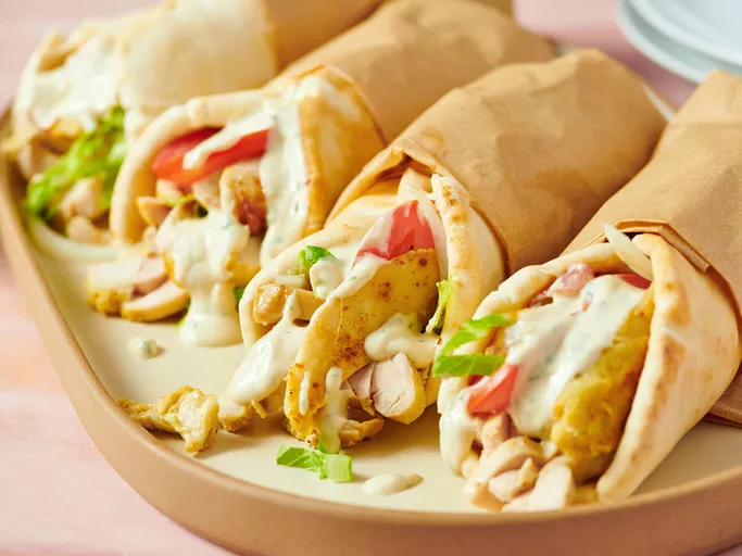 Savory Chicken Shawarma with Homemade Tahini Sauce