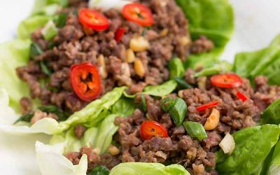 Spicy Beef Tacos with Lettuce Shells